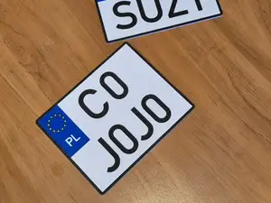 Tablica Motocyklowa- EU vehicle registration plate