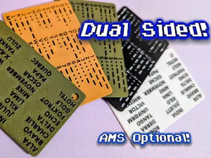 Dual Sided Morse/Phonetic Alphabet Pocket EDC Card