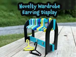 Mini wardrobe earring display / holder