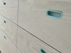 minimalist furniture handle with router jig