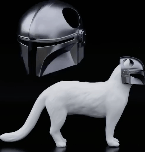 Mandolorian Cat Helmet