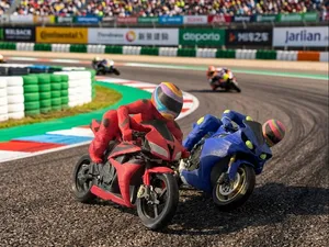 Honda CBR in Cornering Action Moto Racing Diorama