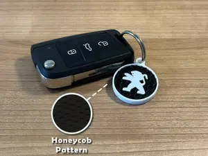 Schlüsselanhänger Peugeot Auto rund