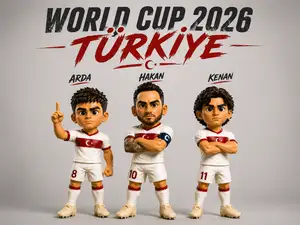 Türkiye Player Mini Figures Arda Hakan Kenan