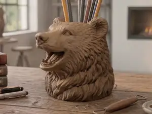 The Noble Bear: Grizzly Pencil Station