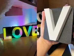 3D Buchstabe „V“ – modular, LED-fähig & A–Z Serie