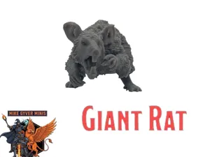 DnD TTRPG Giant Rat Miniature