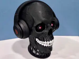 Black Skull Headphone stand holder with evil eyes!