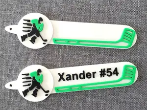 Customizable Hockey Keychain / Bag Tag (blank)