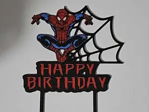 Man Spider Happy Birthday Cake topper 