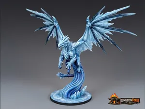 D&D miniature - Ice Dragon #3 – Frostbite Fury