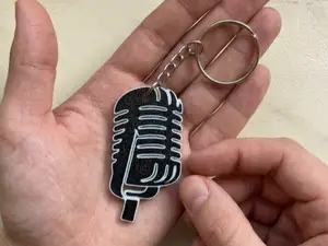 80s Retro Microphone Keychain