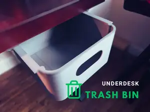 Under desk trash bin