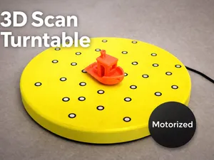 Motorized 3D Scanner Turntable with TT Gear Drive