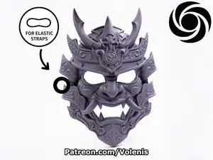 Wearable Samurai Demon Mask