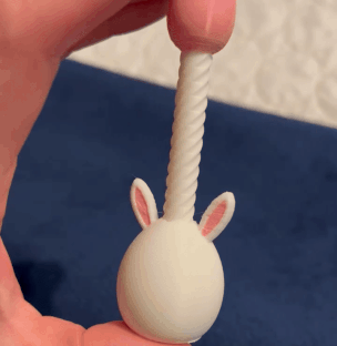 Easter Bunny Twirly Fidget (Print in Place!)