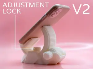 Gear Phone Stand With Lock Bolt by Pork3D.com