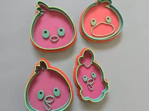 Animal Cute Cookie Cutter Clay Playdoh Stamp