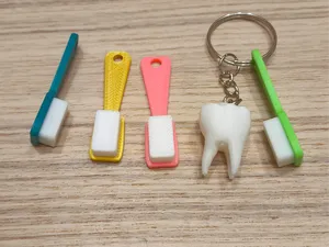 Toothbrush keychain
