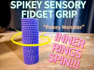 "Pokey Monster" Spiky Rotating Sensory Roller Grip