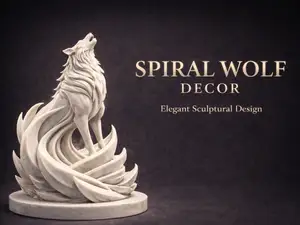 Spiral Wolf Decor – Elegant Sculptural