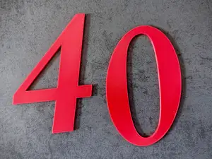Geburtstag 40 Zahl für Geburtstag, Hausnummer
