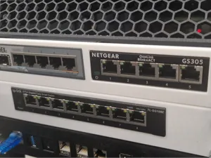 Netgear GS305 and Mikrotik Hex S rack mount
