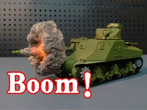 Tank Main Gun Muzzle Smoke -1/35 坦克炮口开炮烟雾静态情景件