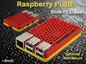 Raspberry Pi 3B Case | Slim | Wall Mount