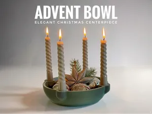 Advent Wreath Bowl Shape - Christmas Centerpiece