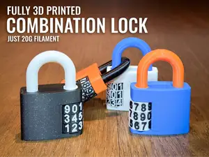 Fully 3D Pirnted Combination Lock