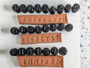 Elder Futhark Runes Leather Stamps
