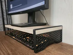 Monitor stand honeycomb