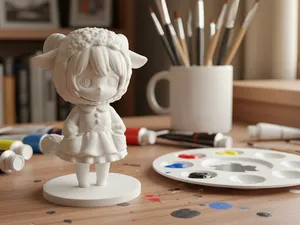 Anime Girl in Sheep Outfit – Figurine