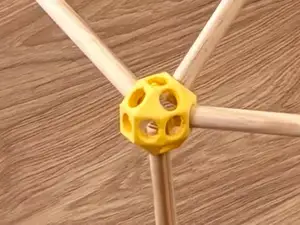 Kid's fort – Connector 10mm OD wood poles (fast!)