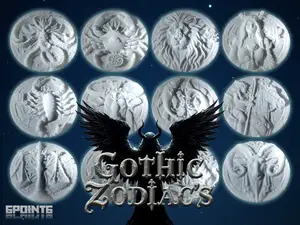 High Detail Gothic Zodiac's with Stand