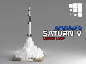 Saturn V- Rocket Launch Lamp