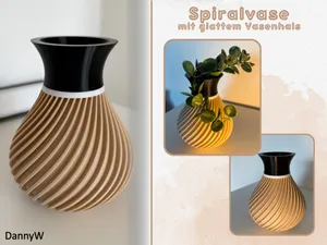 Spiralvase mit glattem Vasenhals