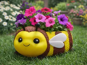 Bienen-Blumentopf  dekorativ  Garten und Zuhause