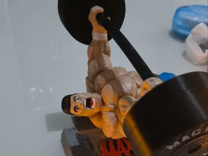 Estátua Supino com Barra – Modelo Fitness 3D