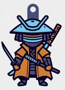 Portachiavi cyberpunk - Samurai