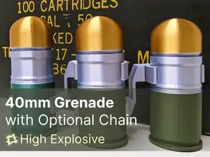 Life-size 40mm Grenade used in Grenade Launchers