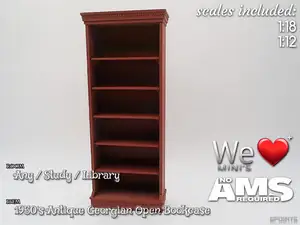 WLM - 1950's Antique Georgian Open Bookcase