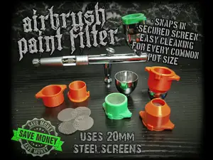 Airbrush Paint Filter with 20mm steel screens