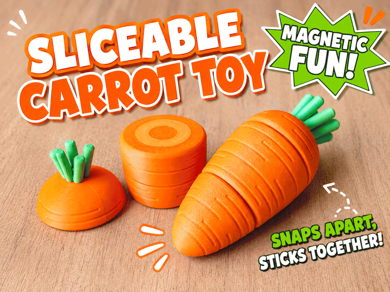 Sliceable magnetic carrot