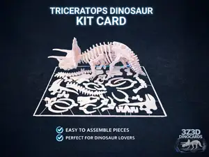 Triceratops Dinosaur Kit Card - DinoCards-CC BY-SA