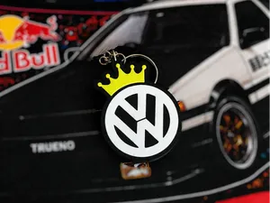 VW Logo Crown King Keychain