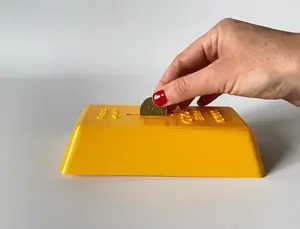 Gold Bar Piggy Bank