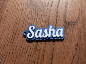 Sasha name keychain