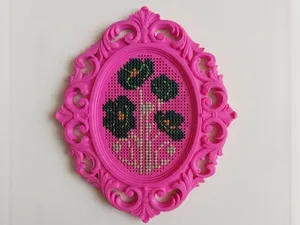 Cross-Stitch Baroque Frame